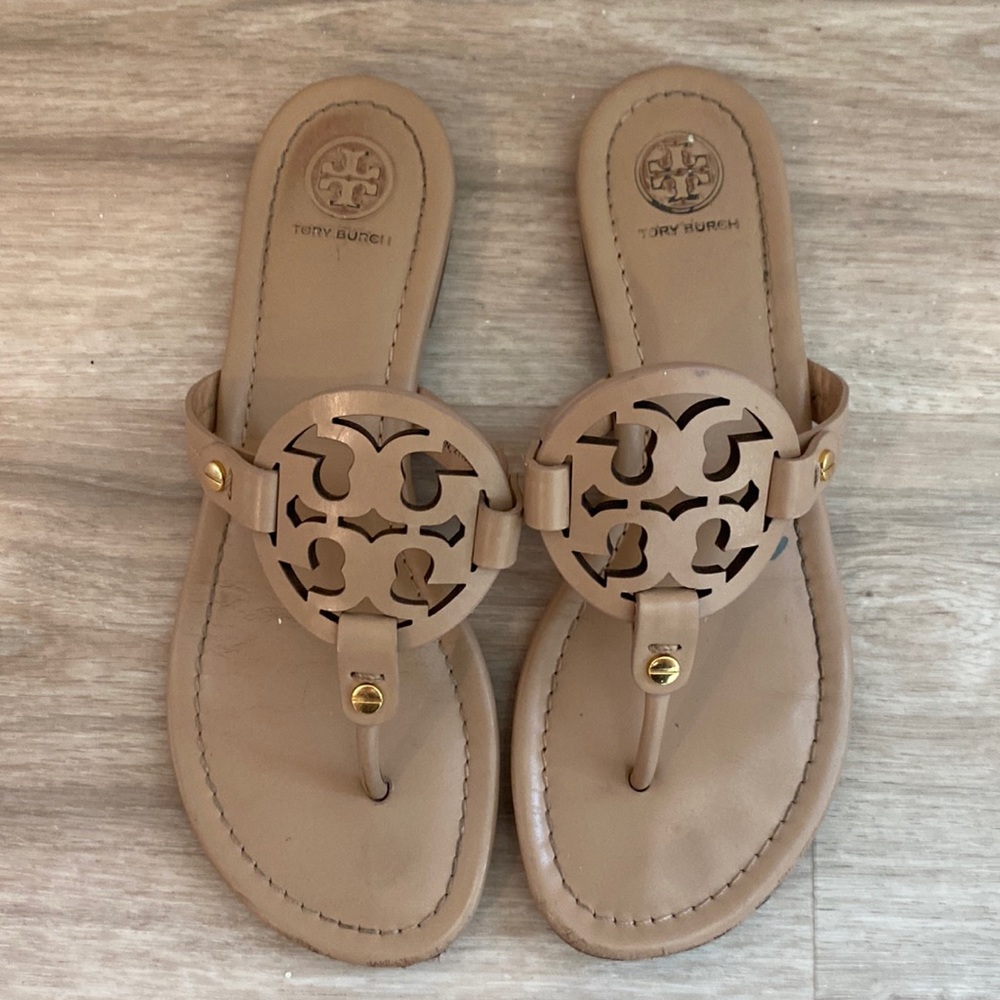 Tory Burch Miller sandal matte leather nude size 7.5